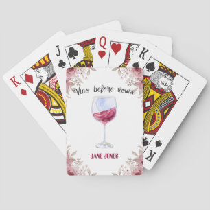 Jeu De Cartes Vino avant annonce marron et douche nuptiale rose