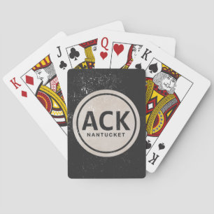 Jeu De Cartes Vintage ACK Nantucket MA Beach Étiquette Lecture d