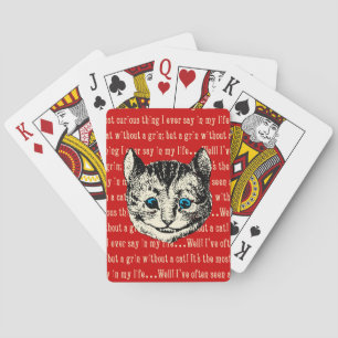 Jeu De Cartes Vintage Alice au pays des merveilles Cheshire Chat