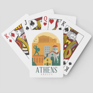 Jeu De Cartes Vintage Athènes Grèce Voyage - Parthenon