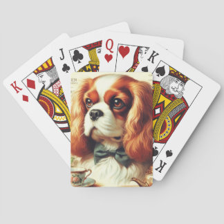 Jeu De Cartes Vintage Cavalier King Charles Peinture espagnole
