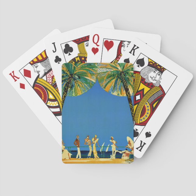 Jeu De Cartes Vintage Côte d'Azur Voyage en France (dos)