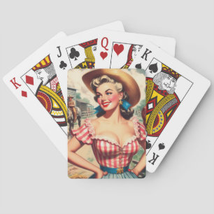 Jeu De Cartes Vintage Country Girl