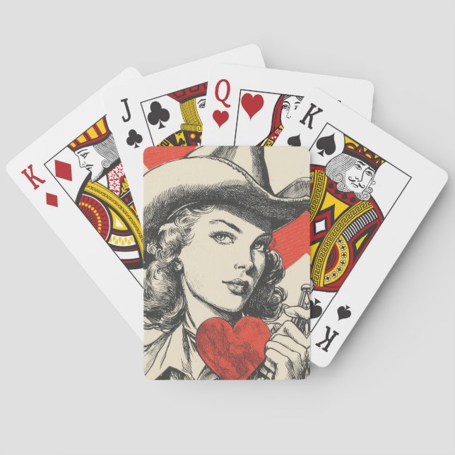 Jeu De Cartes Vintage Cowgirl (dos)