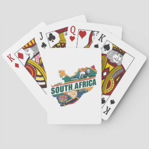 Jeu De Cartes Vintage Élégant Afrique du Sud Voyage Souvenir