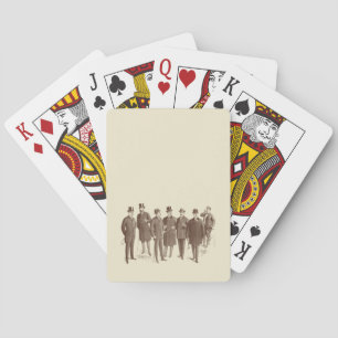 Jeu De Cartes Vintage Hommes des années 1800 Mode Homme Beige Br