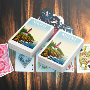 Jeu De Cartes Vintage Maine