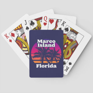Jeu De Cartes Vintage Marco Island Beach Floride