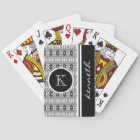 Vintage noir Monogramme Nom initial Personnalisé