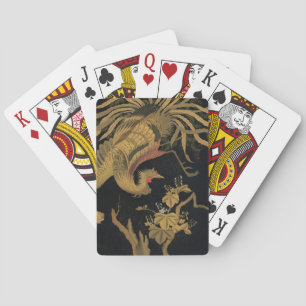 Jeu De Cartes Vintage Phoenix Gold Black Bird japonais