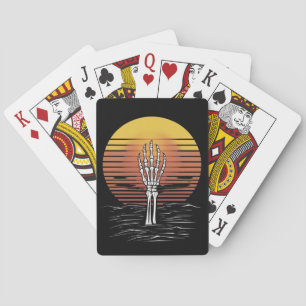 Jeu De Cartes Vintage Rétro Coucher de soleil Halloween Zombie M