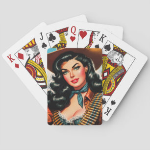 Jeu De Cartes Vintage Sheriff Pin-up