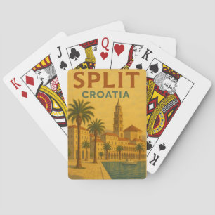 Jeu De Cartes Vintage Split Croatie Dalmatie Voyage