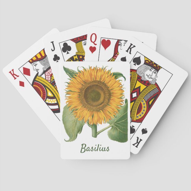 Jeu De Cartes Vintage Sunflower Flower by Basilius Besler (dos)