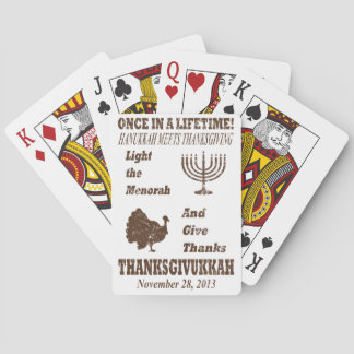 Jeu De Cartes Vintage Thanksgiving rencontre Hanoukka Poker Cart