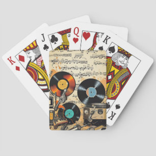 Jeu De Cartes Vintage Vinyl Records Music Lover