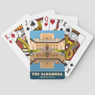 Jeu De Cartes Vintage voyage Alhambra Granada Espagne Rétro Pitt