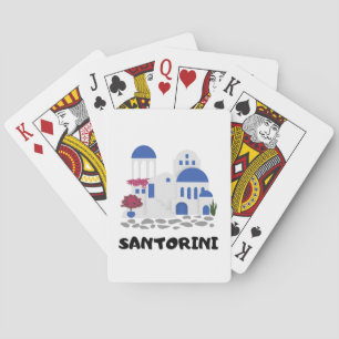 Jeu De Cartes Vintage voyage de Santorin Grèce