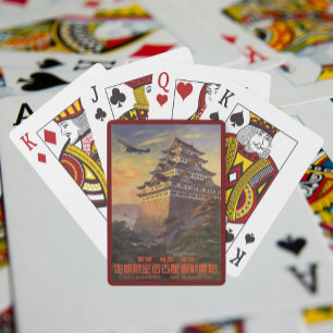 Jeu De Cartes Vintage voyage Japon, Pagode Japonaise Avion