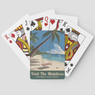 Jeu De Cartes Vintage voyage Maldives de la mer Pittoresque