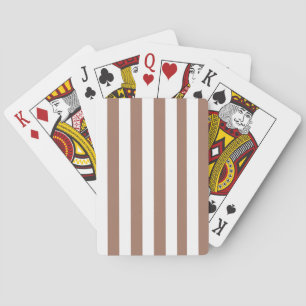 Jeu De Cartes Vintages bandes verticales Mocha Mousse Blanc