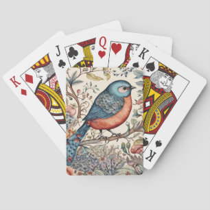 Jeu De Cartes Vintages oiseaux Design de tissu scandinave