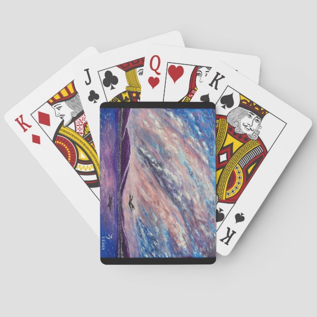 Jeu De Cartes Violet Nights Jouer Des Cartes (dos)