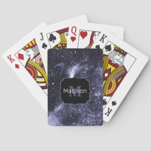 Jeu De Cartes Violet violet peri noir galaxie abstraite Monogram