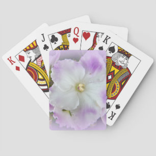 Jeu De Cartes Violettes africaines violettes et blanches
