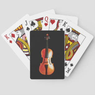 Jeu De Cartes Violon sur fond de charbon