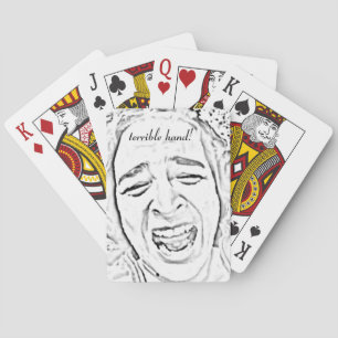 Jeu De Cartes Visage de personnage de masquage noir et blanc Hil