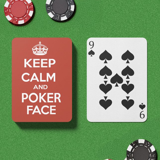 Jeu De Cartes Visage de poker ( Featuring a bit of word play on the phrase "Keep Calm and Carry On". Perfect for your poker nights!)