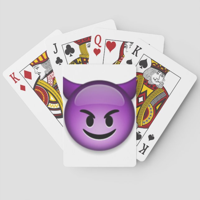 Jeu De Cartes Visage d'emoji coquin (dos)