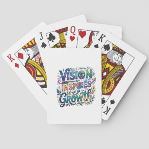 Jeu De Cartes Vision inspire la croissance – Typographie motivat