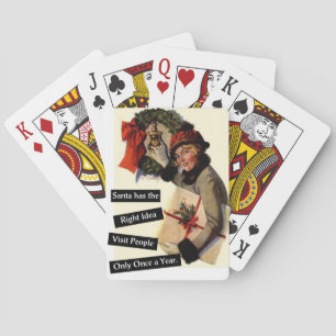 Jeu De Cartes Visite annuelle à Noël Style Vintage amusant