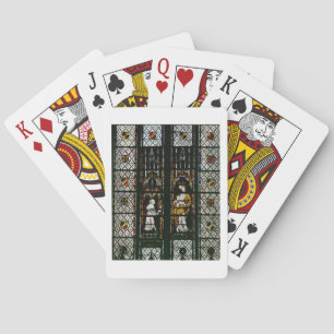 Jeu De Cartes Vitrail représentant la Vierge et Raoul de Ferrier