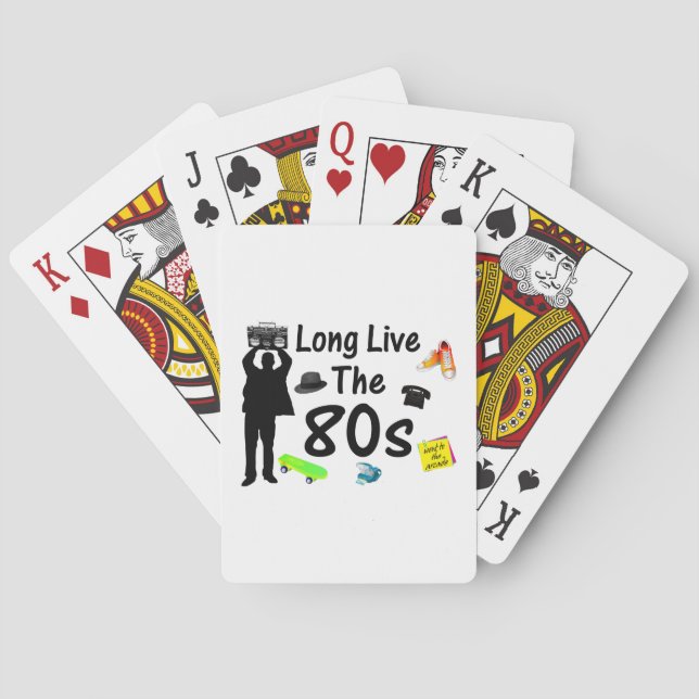 Jeu De Cartes Vivent longtemps la culture des années 80 (dos)
