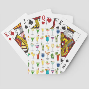 Jeu De Cartes Vivid Watercolor Cocktail Motif Sac fourre-tout