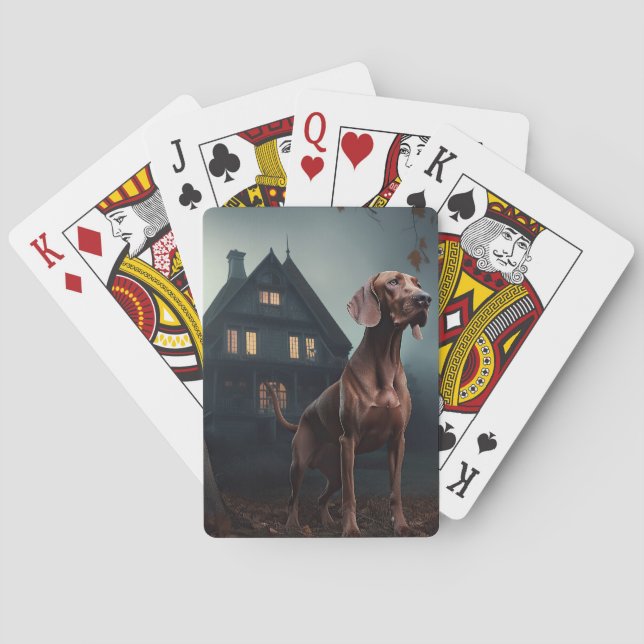 Jeu De Cartes Vizsla Halloween effroi (dos)