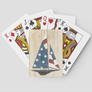 Jeu De Cartes Voilier avec le drapeau américain