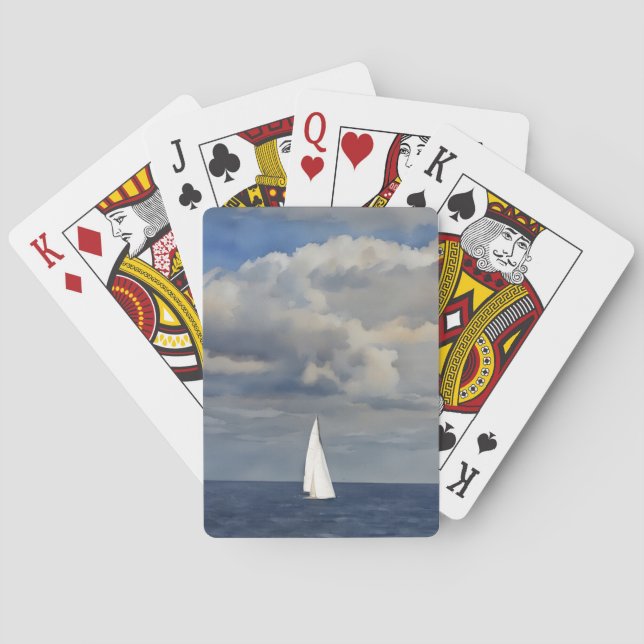 Jeu De Cartes Voilier Voilier Voilier Poker Art Jouer Cartes (dos)
