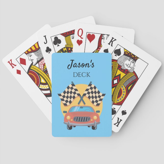 Jeu De Cartes Voiture Classique Course Thématique Jouer Cartes (dos)
