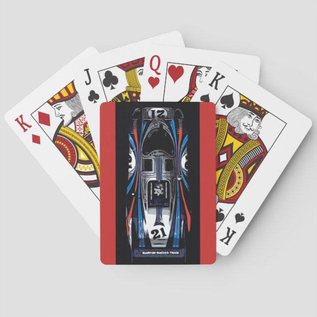 JEU DE CARTES VOITURE DE COURSE - #21 (dos)