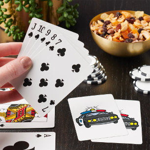 Jeu De Cartes Voiture de police avec gyrophares
