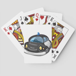 Jeu De Cartes voiture de police vintage