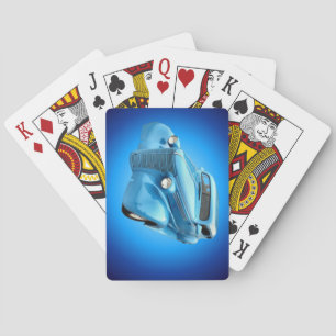 Jeu De Cartes Voitures Classiques Jouant Aux Cartes.