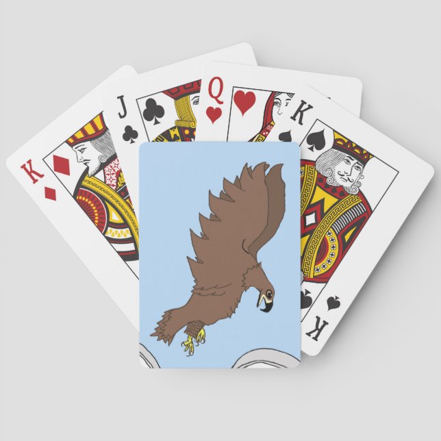 Jeu De Cartes Voler Haut Jeune Aigle (dos)