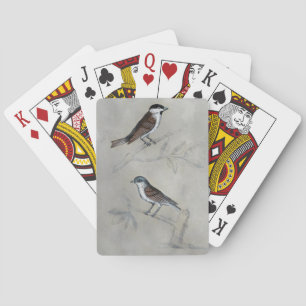 Jeu De Cartes Volière argentée   Un couple d'oiseaux