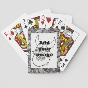 Jeu De Cartes Votre image avec bordure rocheuse