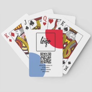Jeu De Cartes Votre logo d'entreprise Code QR et texte